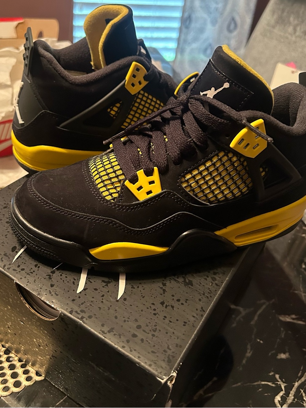 Nike Air Jordan 4 Retro — Black/Yellow Men’s Sneakers